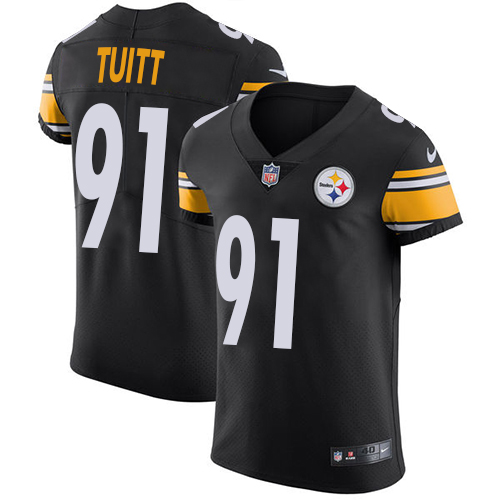 Nike Steelers #91 Stephon Tuitt Black Team Color Men's Stitched NFL Vapor Untouchable Elite Jersey